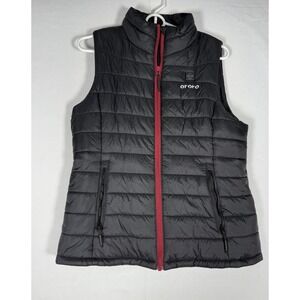 Ororo Heated Vest Womens Small Black Red Zip Lightweight Puffer Battery Pack